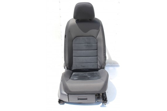 VW SPORTSVAN FOTELE KOMPLET FOTELI siedzenia siedzeń fotel tapicerka welur + alcantara kolor czarno-szary 510  GOLF 7 VII