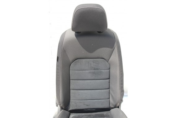 VW SPORTSVAN FOTELE KOMPLET FOTELI siedzenia siedzeń fotel tapicerka welur + alcantara kolor czarno-szary 510  GOLF 7 VII