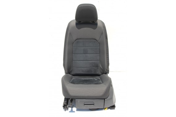 VW SPORTSVAN FOTELE KOMPLET FOTELI siedzenia siedzeń fotel tapicerka welur + alcantara kolor czarno-szary 510  GOLF 7 VII