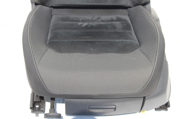 VW SPORTSVAN FOTELE KOMPLET FOTELI siedzenia siedzeń fotel tapicerka welur + alcantara kolor czarno-szary 510  GOLF 7 VII