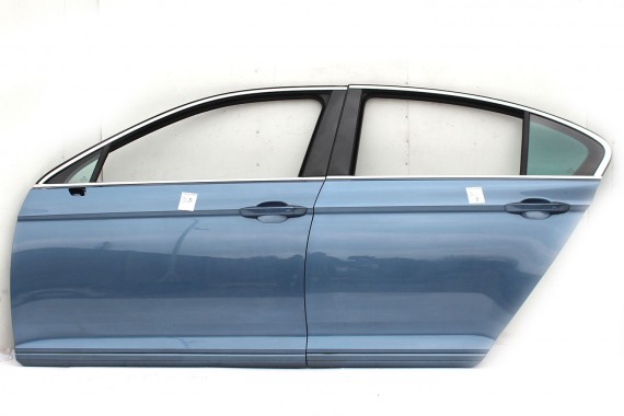 VW PASSAT B8 SEDAN LB5J DRZWI LEWE PRZÓD + TYŁ STRONA LEWA przednie + tylne 2 sztuki Kolor: LB5J - niebieski harvard blue 3G 3G5