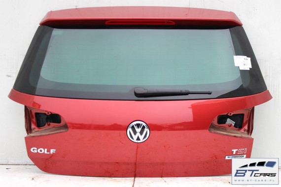 VW GOLF 7 VII TYŁ ZDERZAK TYLNY + KLAPA BAGAŻNIKA PDC Kolor: LA3X - czerwony (sunset red metallic)  5G