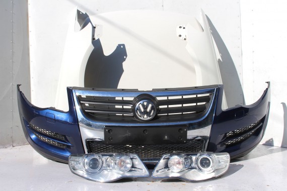 VW TOUAREG GP PRZÓD maska błotnik zderzak pas przedni lampy 7L0 Kolor: BIAŁY 7L  kompletny LIFT FL 2006-2010