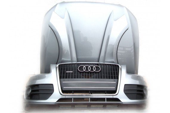 AUDI Q5 8R KOMPLETNY PRZÓD maska błotniki zderzak pas przedni lampy wzmocnienie błotnik lampa xenon Led LY7G Q4 qurzgrau metalli