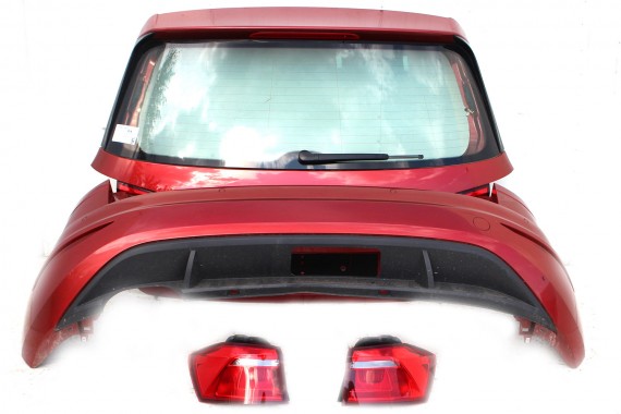 VW SPORTSVAN TYŁ ZDERZAK tylny + KLAPA BAGAŻNIKA + LAMPY lampa Kolor: LA3X - czerwony (sunset red) 510 KOMPLETNY