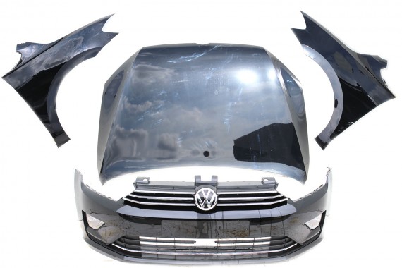 VW SPORTSVAN PRZÓD maska błotniki lampa zderzak pas L041 High Line Kolor: głęboka czerń efekt perłowy przedni błotnik GOLF 510