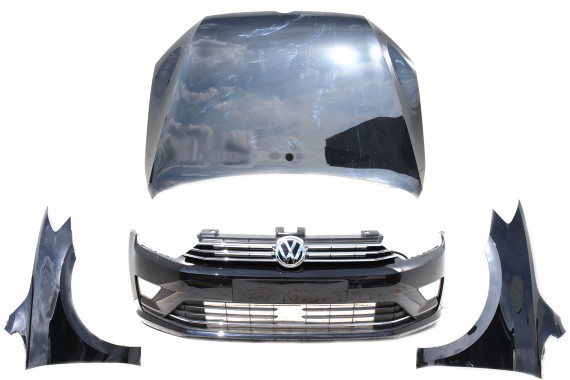 VW SPORTSVAN PRZÓD maska błotniki zderzak pas LC9X High Line Kolor: głęboka czerń efekt perłowy przedni błotnik GOLF 510