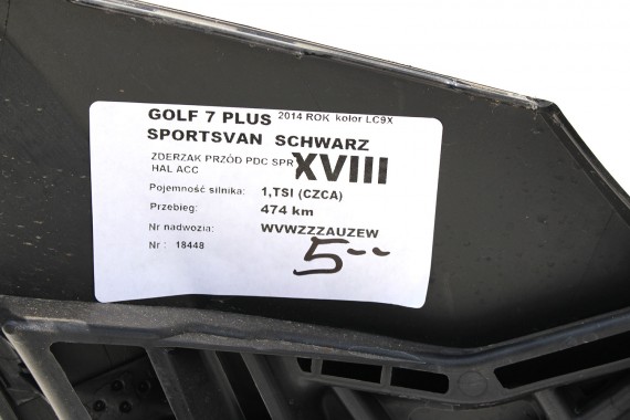 VW SPORTSVAN PRZÓD maska błotniki zderzak pas LC9X High Line Kolor: głęboka czerń efekt perłowy przedni błotnik GOLF 510