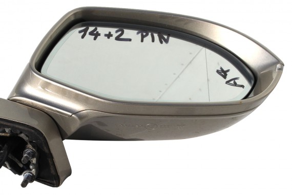 AUDI A7 LUSTERKO DRZWI PRAWE 14+2pin LZ1Y 4G zewnętrzne 14+2 pinów kabli foto 4G8857410 drzwiowowe