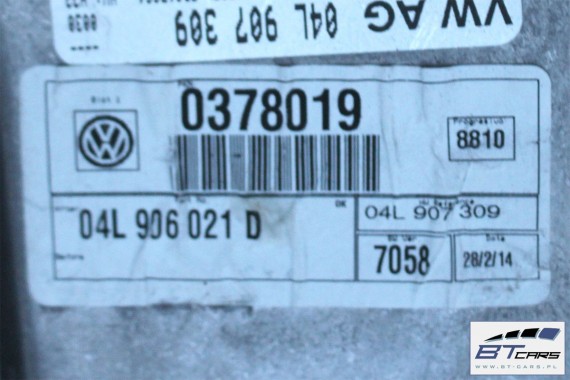 VW GOLF 7 VII MODUŁ STEROWNIK KOMPUTER SILNIKA 04L906021D 04L907309 2.0 TDi CRUA diesel automatyczna skrzynia DSG 5G 2013-