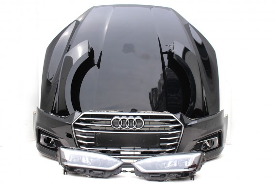 AUDI A5 8W F5 LY9T PRZÓD maska błotniki zderzak pas przedni lampy lampa MATRIX F5 LY9T czarny wzmocnienie 8W6941035E 8W6941036E
