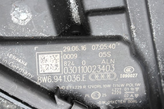 AUDI A5 8W MATRIX F5 LY9T PRZÓD maska błotniki pas zderzak przedni lampy lampa LY9T czarny wzmocnienie błotnik 8W6 F5