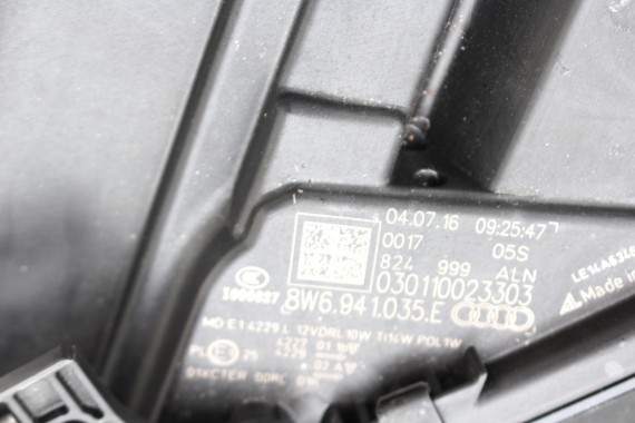 AUDI A5 8W MATRIX F5 LY9T PRZÓD maska błotniki pas zderzak przedni lampy lampa LY9T czarny wzmocnienie błotnik 8W6 F5