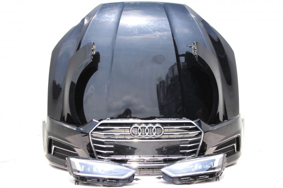 AUDI A5 8W PRZÓD maska błotniki zderzak pas przedni lampy lampa MATRIX F5 LY9T czarny wzmocnienie błotnik 8W6 F5