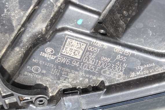 AUDI A5 8W PRZÓD maska błotniki zderzak pas przedni lampy lampa MATRIX F5 LY9T czarny wzmocnienie błotnik 8W6 F5
