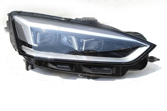AUDI A5 8W PRZÓD maska błotniki zderzak pas przedni lampy lampa MATRIX F5 LY9T czarny wzmocnienie błotnik 8W6 F5