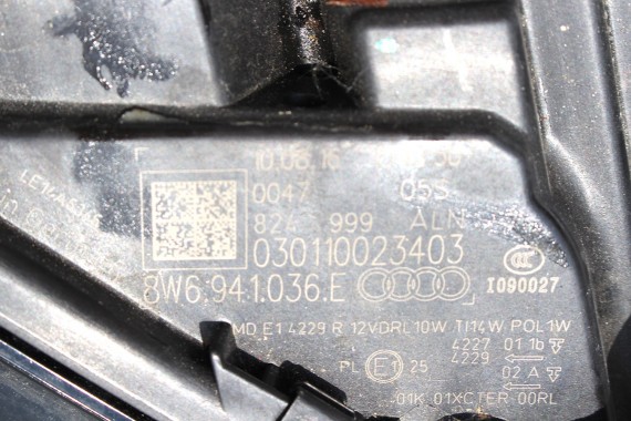 AUDI A5 8W PRZÓD maska błotniki zderzak pas przedni lampy lampa MATRIX F5 LY9T czarny wzmocnienie błotnik 8W6 F5