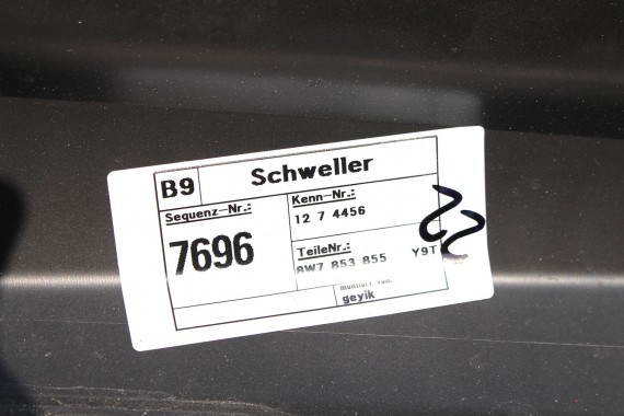 AUDI A5 CABRIO 8W LY9T LISTWA PROGOWA 8W7853855 8W7853856 8W7 853 855 LY9T - czarny f5 zewnętrzna  8W7853855 8W7853856 8W7853855