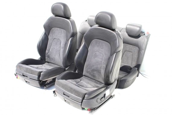 AUDI A5 FOTELE KOMPLET FOTELI siedzeń siedzenia fotel tapicerka 8T skóra kolor czarny AUDI A5 COUPE fotele