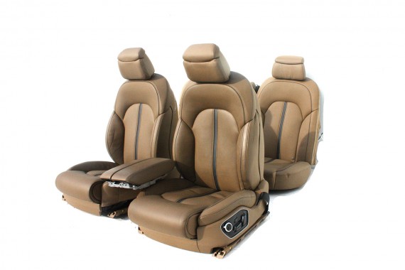 AUDI A8 LONG FOTELE KOMPLET FOTELI siedzeń siedzenia tapicerka 4H D4 wentylowane masaże wersja DESIGN SELECTION + BOCZKI DRZWI