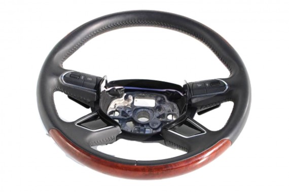 AUDI A8 KIEROWNICA DREWNO 4H0419091AD 4H0 419 091 AD 4H-D4 4H0419091N FIN czarny 4H0419091AD 4H0419091N 4H0419091AD 4H0419091N