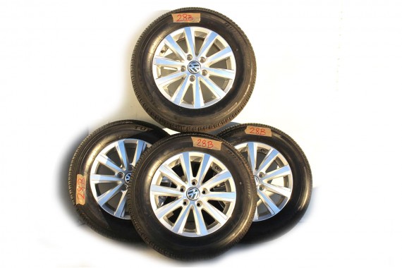 VW GOLF 7 VII SPORTSVAN FELGI 15 OPONY LATO KOŁA felga 5C0601025Q 6J*15H2 ET47 opona Bridgestone Turanza ER300 195/65/15 91V