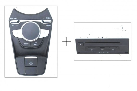 AUDI TT CZYTNIK + PANEL MMI 8S0035049 8S0919614B TOUCHPAD gałka z touchpadem sterowanie 8S0035049 8S0919614B 8S0919614 8S0035049