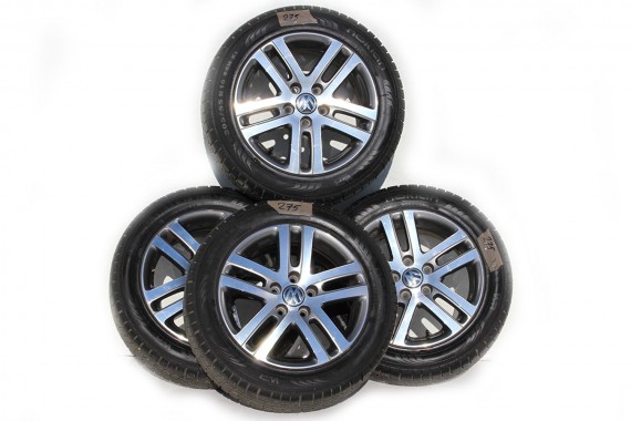 VW GOLF V VI 5 PLUS JETTA TOURAN FELGI 16 cali OPONY ZIMA KOŁA felga 1K0601025BM 6,5J*16H2 ET50 opona Nokian WR G2 205/55/16 94H