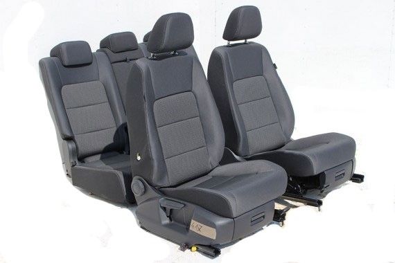 VW GOLF 7 SPORTSVAN FOTELE KOMPLET FOTELI siedzeń siedzenia fotel tapicerka 510 welur kolor antracyt