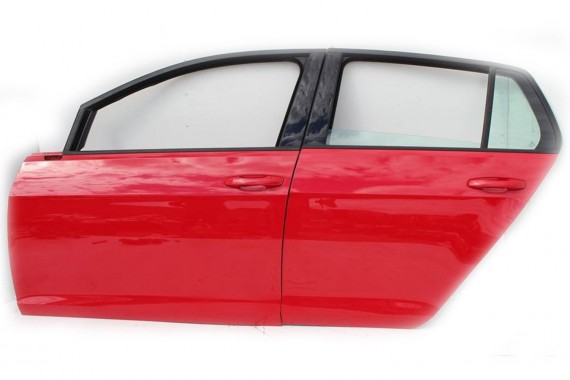 VW GOLF 7 VII DRZWI LEWE + TYŁ STRONA LEWA tylne 1 sztuka 5G 5G4 Kolor: G2G2 LY3D - czerwony tornado 5G4833055 5G4833055AC