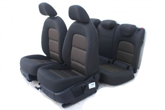 AUDI Q3 FOTELE KOMPLET FOTELI siedzeń siedzenia fotel tapicerka 8U welur przebieg 10045 kilometrów szaro-brązowe