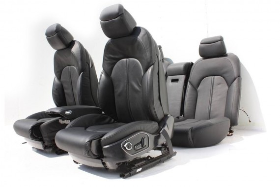 AUDI A8 FOTELE KOMPLET FOTELI siedzeń siedzenia tapicerka 4H D4 4H0 2010-2017 kolor czarny kanapa siedzisko oparcie fotel fotele