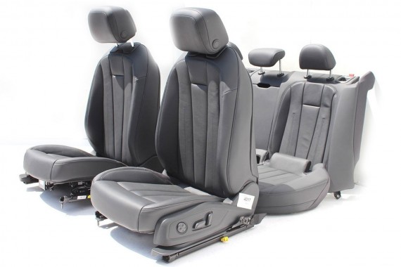 AUDI A4 SEDAN FOTELE KOMPLET FOTELI siedzeń siedzenia fotel tapicerka 8W5 8W skóra kolor czarny B9 USA fotele tapicerka czarna