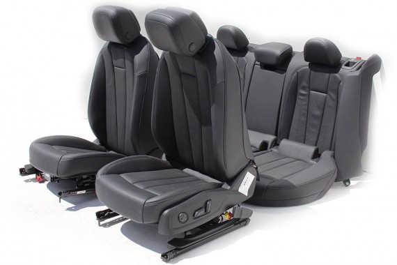AUDI A4 SEDAN FOTELE KOMPLET FOTELI siedzeń siedzenia fotel tapicerka 8W5 8W skóra kolor czarny B9 USA fotele tapicerka czarna