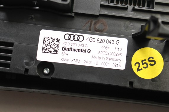 AUDI A6 A7 PANEL KLIMATYZACJI KLIMY 4G0820043G moduł sterownik nawiewu klimy Climatronic 4G0 820 043 G 4G0820043AB 4G0820043BA