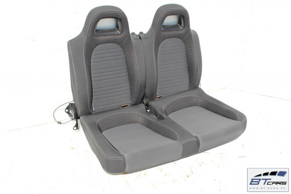 VW SCIROCCO LIFT FOTELE KOMPLET FOTELI siedzeń siedzenia fotel tapicerka 1K8 welur + materiał kolor czarno - szary - antracyt