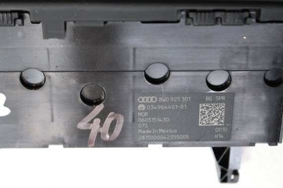 AUDI A4 PANEL Z PRZYCISKAMI 8W0925301BG przycisk przyciski konsoli  8W0 925 301 b9 sterowania 8W0925301BG 8W0925301BG 8W0925301