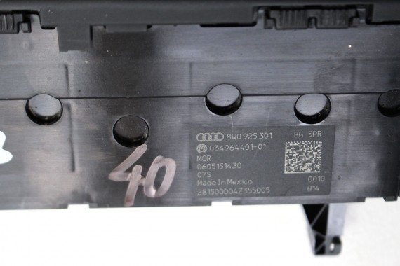 AUDI A4 PANEL Z PRZYCISKAMI 8W0925301BG przycisk przyciski konsoli  8W0 925 301 b9 sterowania 8W0925301BG 8W0925301BG 8W0925301