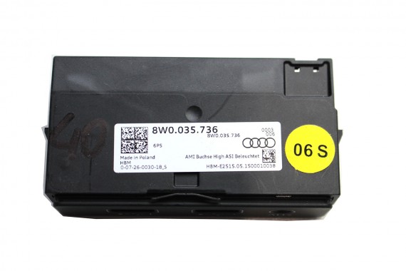 AUDI A4 A5 Q5 PORT USB PRZYŁĄCZE AUX 8W0035736 8W0 035 736 8W 80A R8 8S PANEL WEJŚCIE 8W0035736 8W0035736 8W0035736 8W0035736