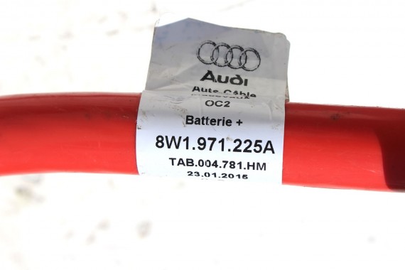 AUDI A4 A5 PRZEWÓD AKUMULATORA PLUS PLUSOWY 8W1971225A 8W1971225AA 8W1971225AB 8W1 971 225 A 8W PRZEWODY 8W1971225A 8W1971225AA
