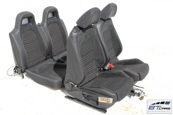 VW SCIROCCO FOTELE KOMPLET FOTELI siedzeń siedzenia fotel tapicerka 1K8 skóra + alcantara materiał kolor czarny siedzenie kanapa