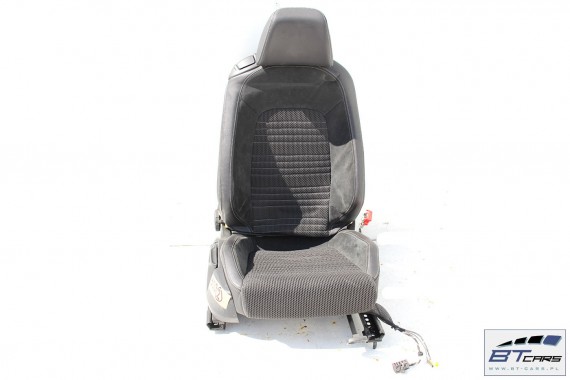 VW SCIROCCO FOTELE KOMPLET FOTELI siedzeń siedzenia fotel tapicerka 1K8 skóra + alcantara materiał kolor czarny siedzenie kanapa