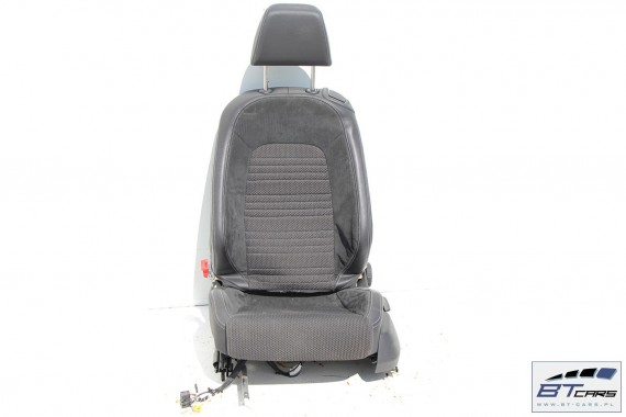 VW SCIROCCO FOTELE KOMPLET FOTELI siedzeń siedzenia fotel tapicerka 1K8 skóra + alcantara materiał kolor czarny siedzenie kanapa