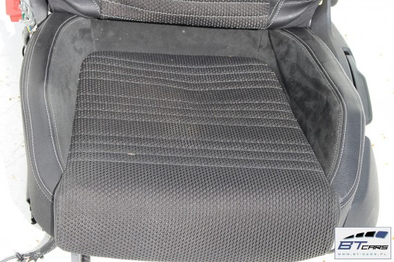 VW SCIROCCO FOTELE KOMPLET FOTELI siedzeń siedzenia fotel tapicerka 1K8 skóra + alcantara materiał kolor czarny siedzenie kanapa