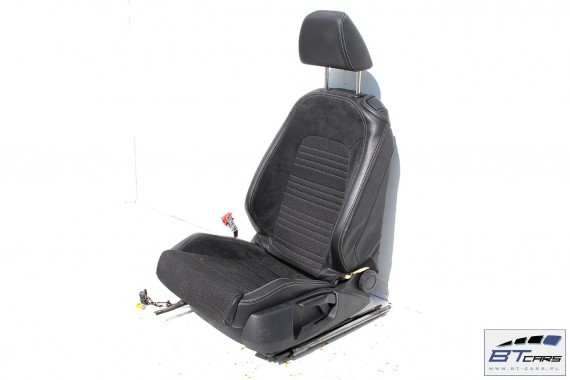 VW SCIROCCO FOTELE KOMPLET FOTELI siedzeń siedzenia fotel tapicerka 1K8 skóra + alcantara materiał kolor czarny siedzenie kanapa