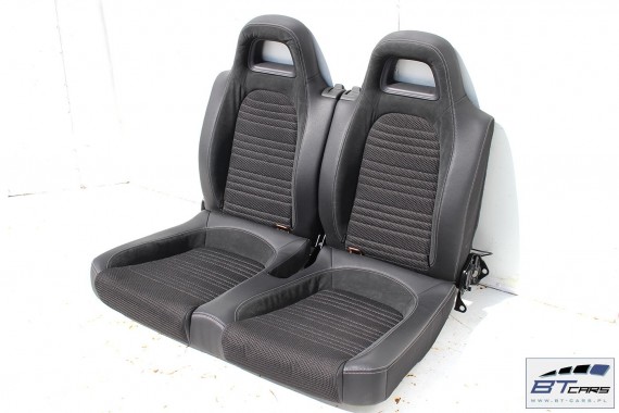 VW SCIROCCO FOTELE KOMPLET FOTELI siedzeń siedzenia fotel tapicerka 1K8 skóra + alcantara materiał kolor czarny siedzenie kanapa