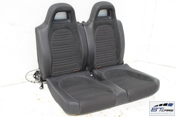 VW SCIROCCO FOTELE KOMPLET FOTELI siedzeń siedzenia fotel tapicerka 1K8 skóra + alcantara materiał kolor czarny siedzenie kanapa