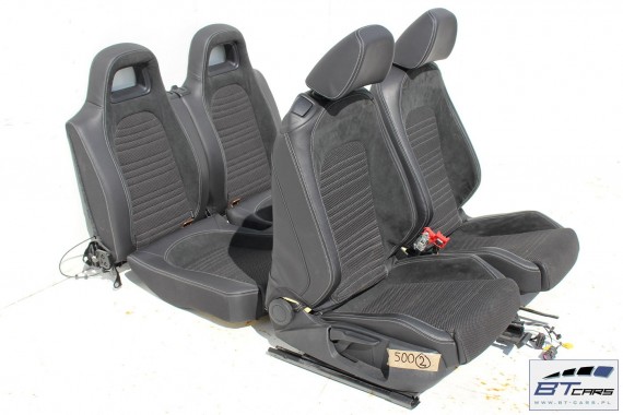 VW SCIROCCO FOTELE KOMPLET FOTELI siedzeń siedzenia fotel tapicerka 1K8 skóra + alcantara materiał kolor czarny siedzenie kanapa