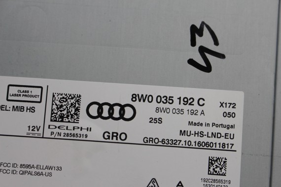 AUDI A4 CZYTNIK MMI 8W0035192C MIB HIGH 3G+ 8W0035192A KARTY SD SIM GENERACJA 2 8W0 035 192 C MULTIMEDIA 8W0035192C 8W0035192A