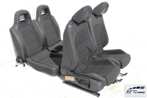 VW SCIROCCO FOTELE KOMPLET FOTELI siedzeń siedzenia fotel tapicerka 1K8 skóra + materiał kolor czarny